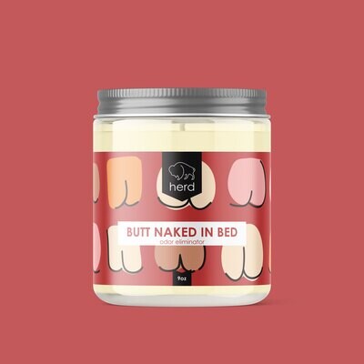 Butt Naked in Bed Candle