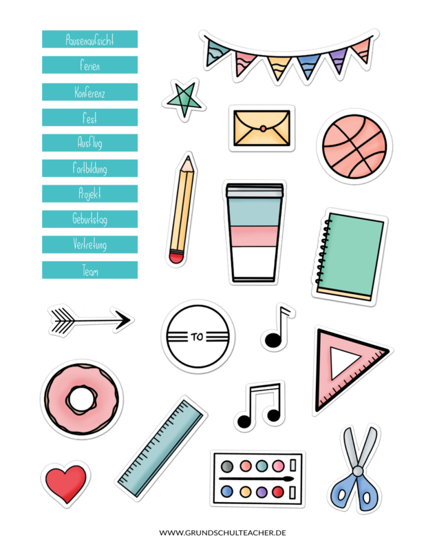Sticker go digital Lehrerplaner mint