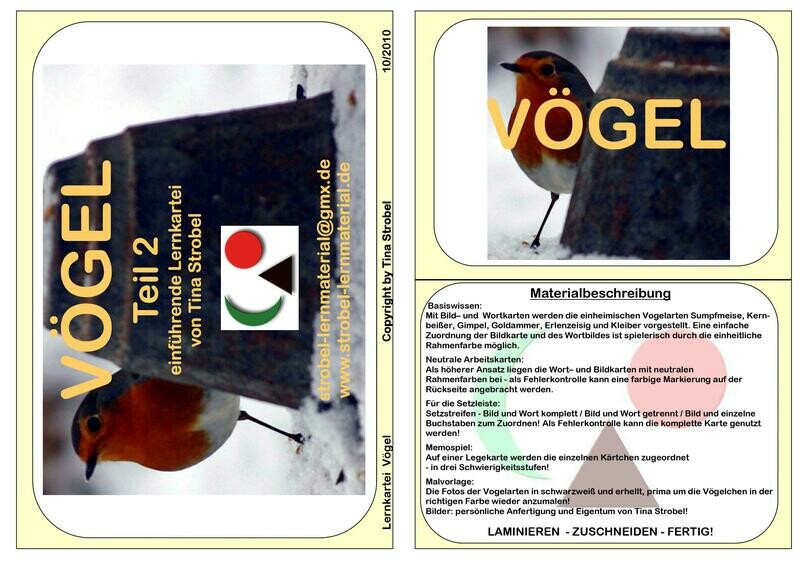 Vögel Lernkartei - einführend 2