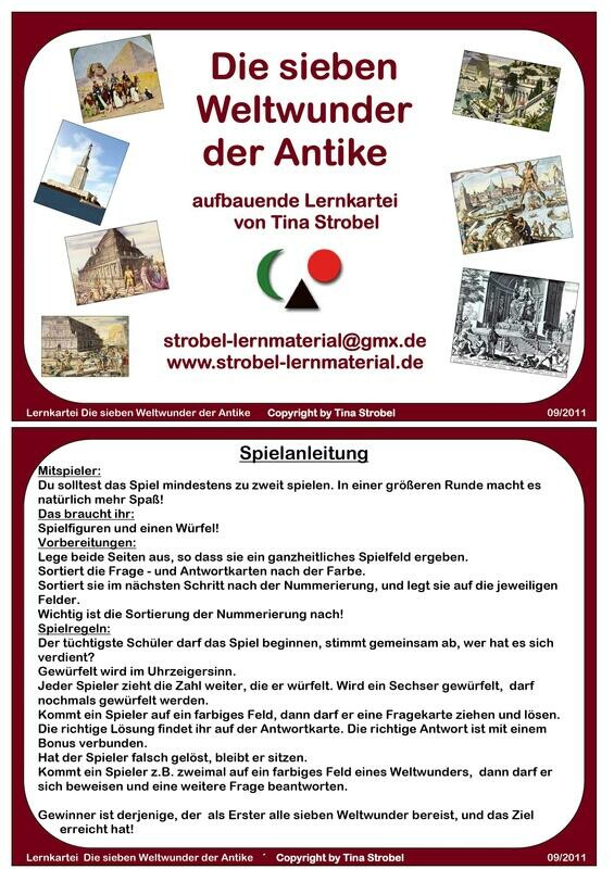 Die sieben Weltwunder der Antike Lernkartei