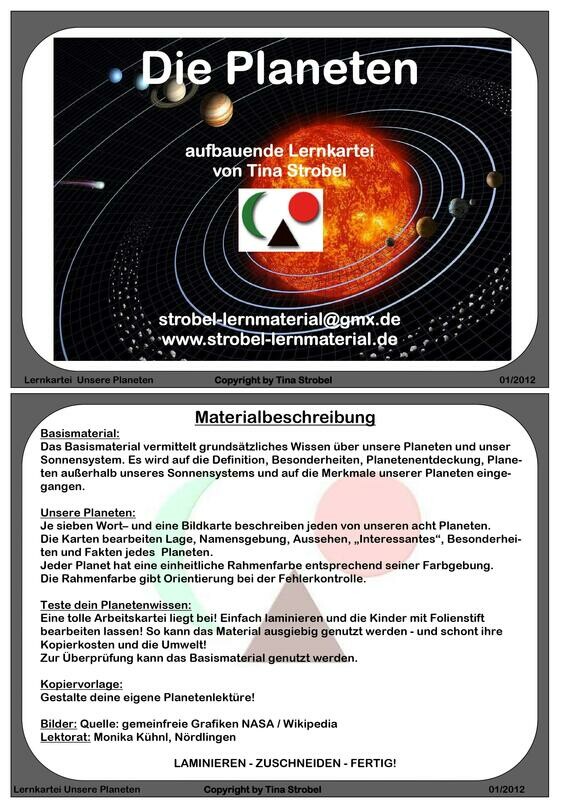 Planeten Lernkartei