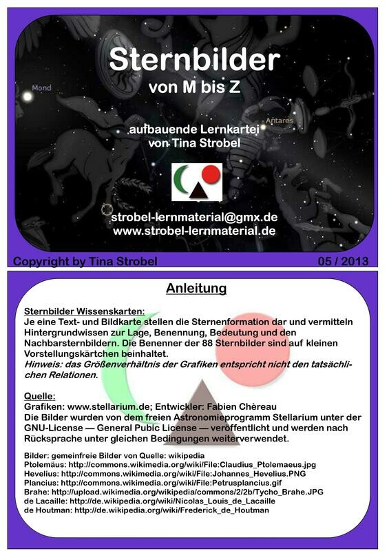 Sternbilder M-Z + Definitionen