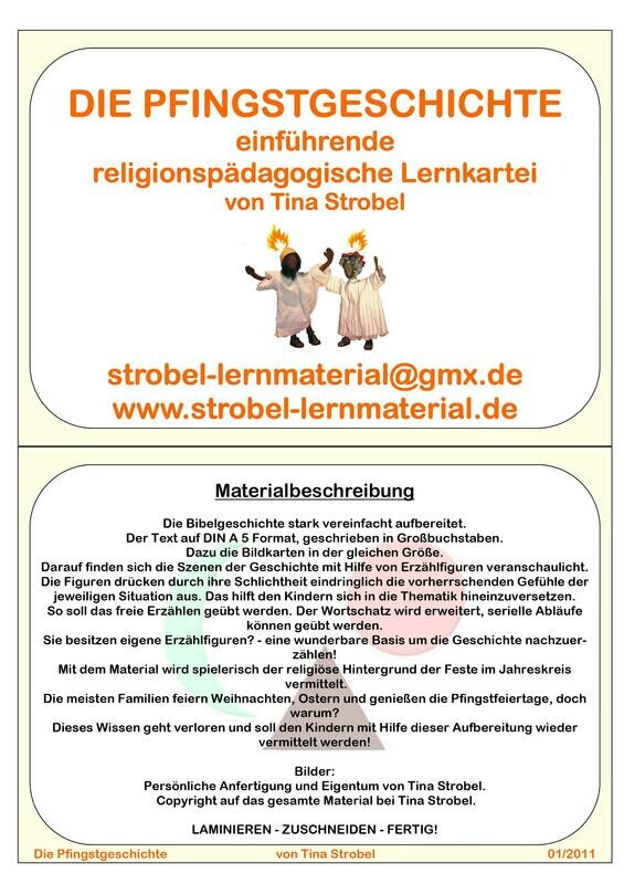 Die Pfingstgeschichte Lernkartei - einführend