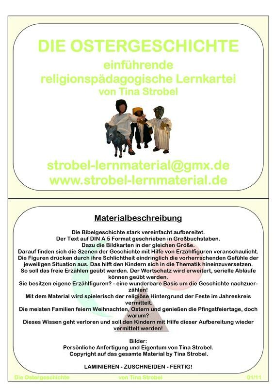 Ostergeschichte Lernkartei - einführend