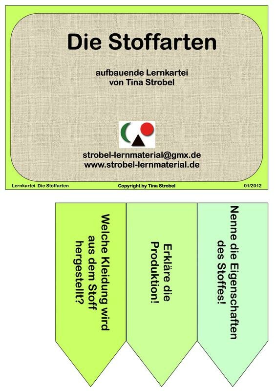 Die Stoffarten Lernkartei