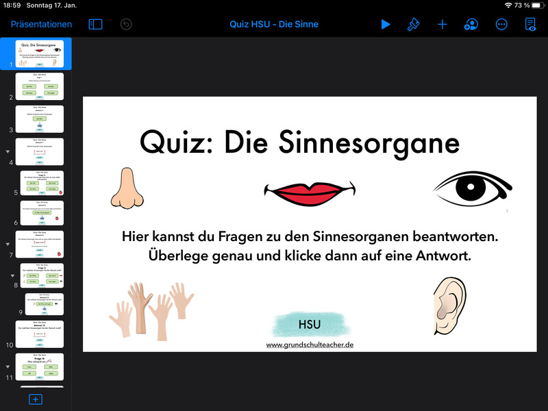 Interaktives Quiz - anpassbar