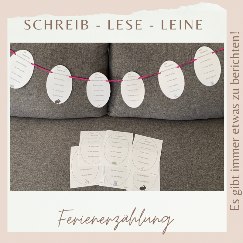 Osterferien Lese- und Schreibleine