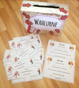 Klassensprecherwahl Stimmzettel