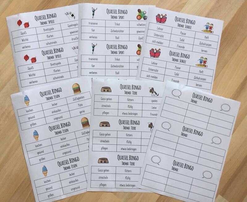 Quassel - Bingo: Gesprächsanlass und genaues Zuhörspiel