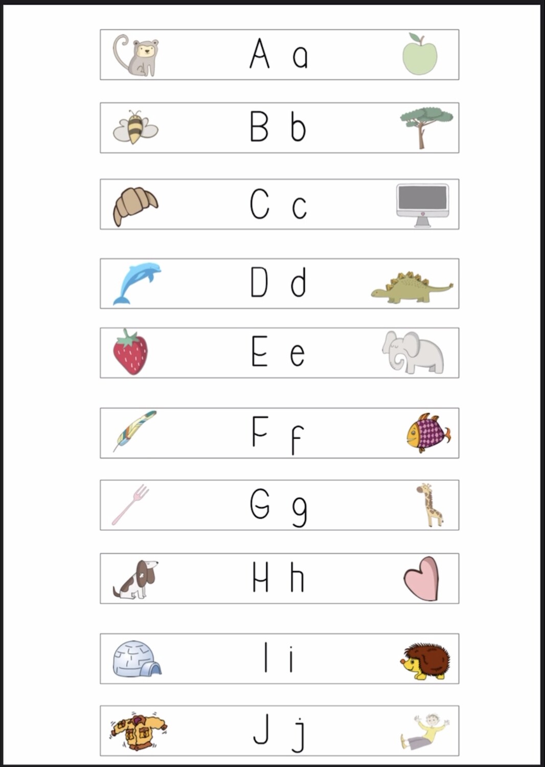 Buchstaben Boxen Etiketten