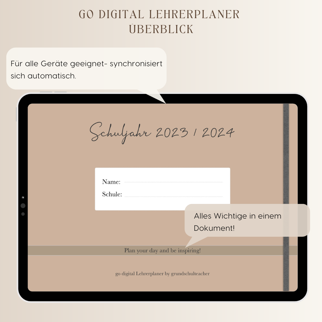 go digital Lehrerplaner 23 / 24 - Küstenliebe - 10 Schulstunden
