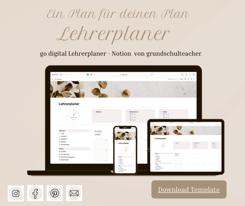Lehrerplaner Notion - Rosato