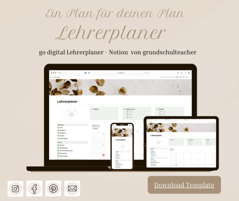 Sammelbestellung Lehrerplaner Notion