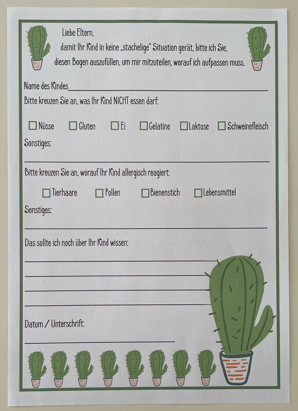 Elternabend Abfrage Information