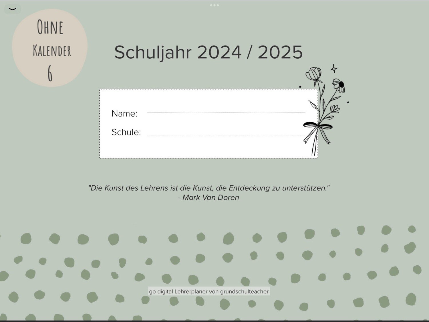 go digital Lehrerplaner 24/25: green and clean_6