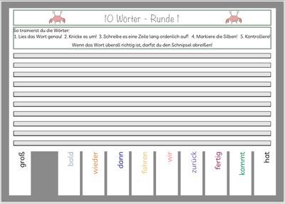 Die 100 häufigsten Fehlerwörter Training
