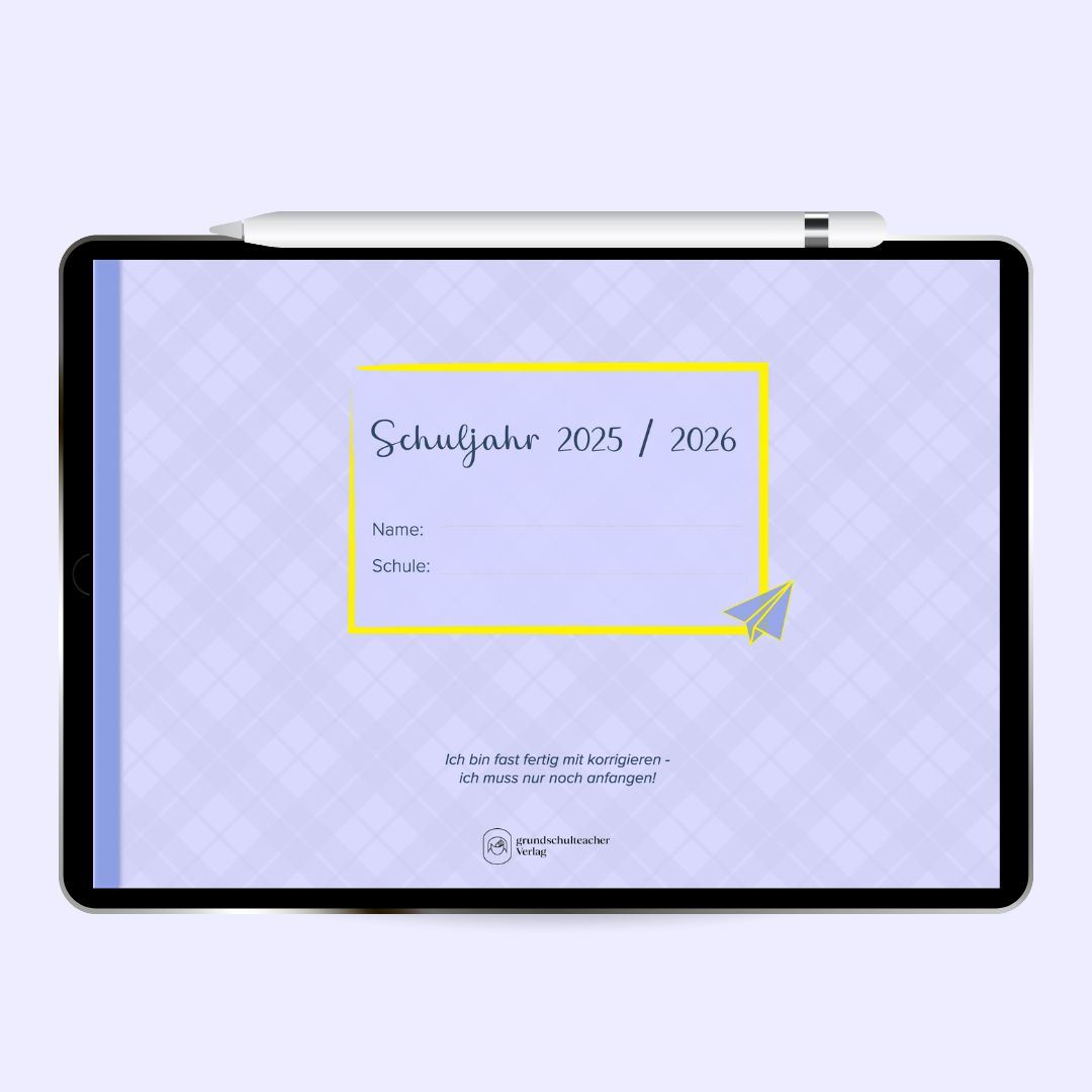 Lehrerplaner 25/26 &quot;Papierflieger&quot; 10 Applekalender Verknüpfung