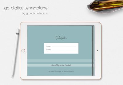 go digital Lehrerplaner - Aqua - 6 Schulstunden - undatiert
