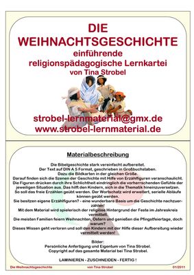 Die Weihnachtsgeschichte Lernkartei - einführend