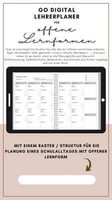 go digital Lehrerplaner - für offene Lernformen