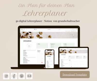 Lehrerplaner Notion - Bonsai