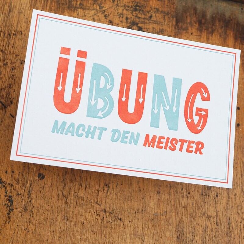Karte Übung macht den Meister
