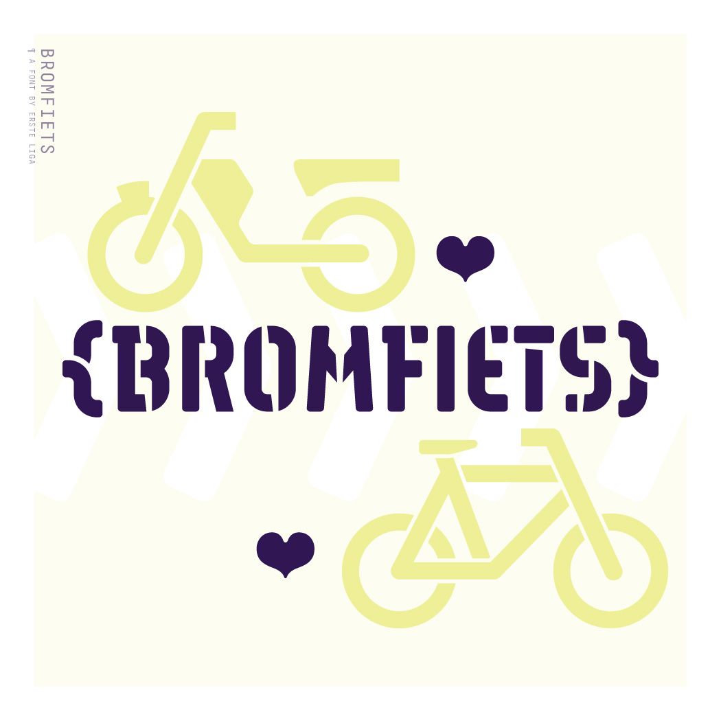 Bromfiets Font
