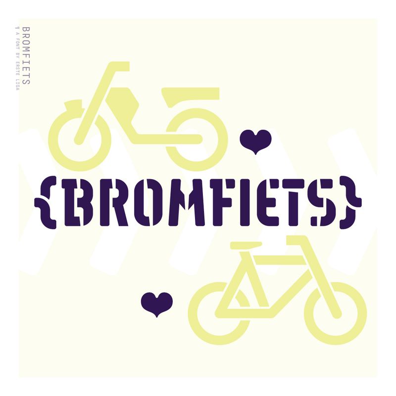 Bromfiets Font