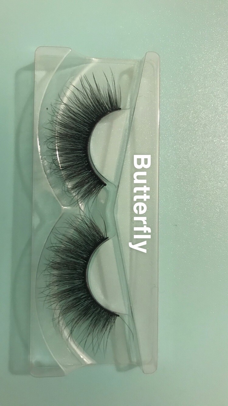 Mink eyelashes in the style “butterfly “