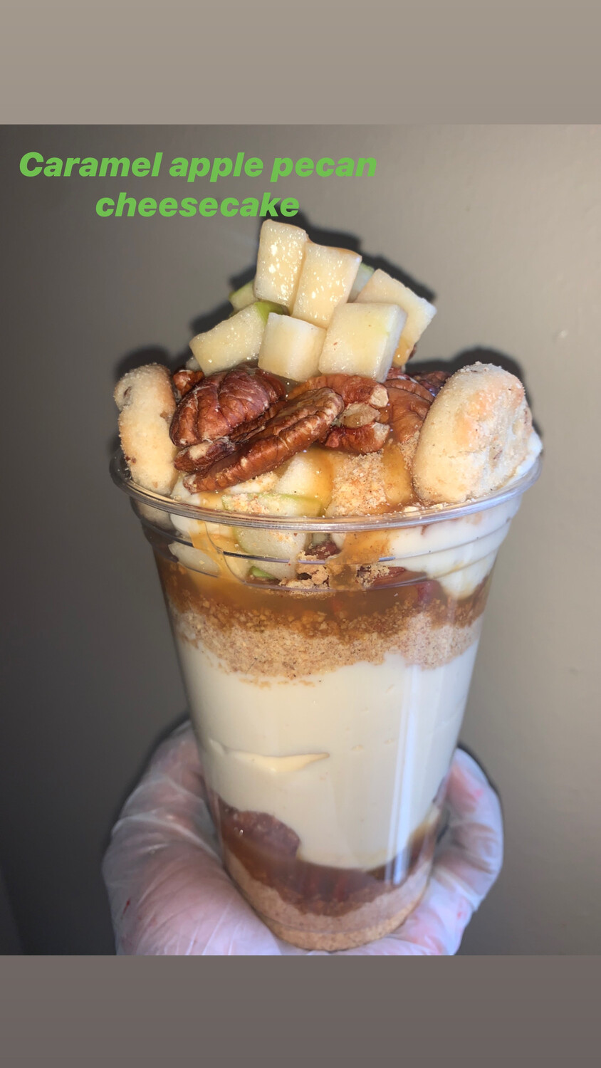 Caramel Apple Pecan Cheesecake