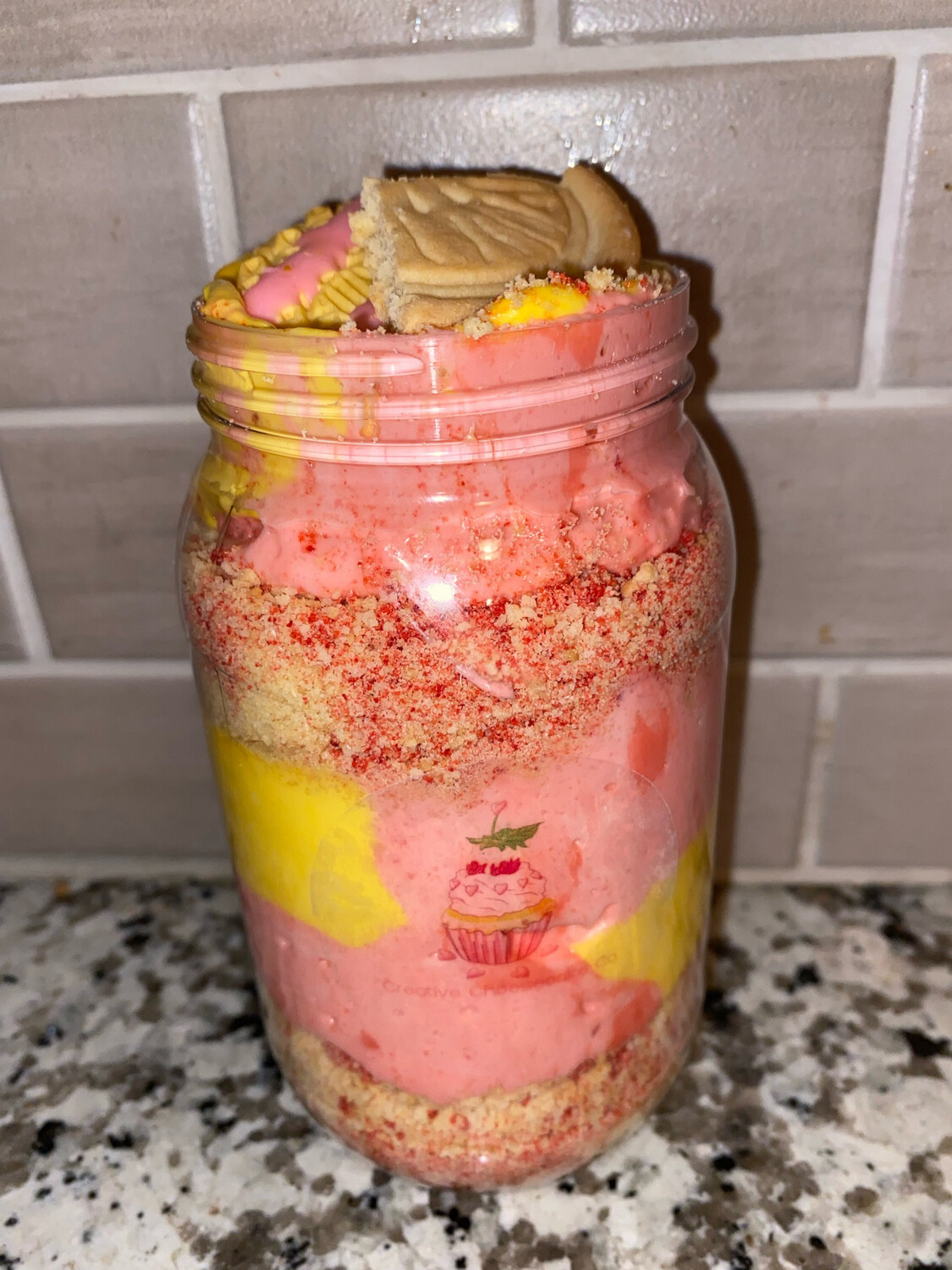 Strawberry Lemon Cheesecake Jar