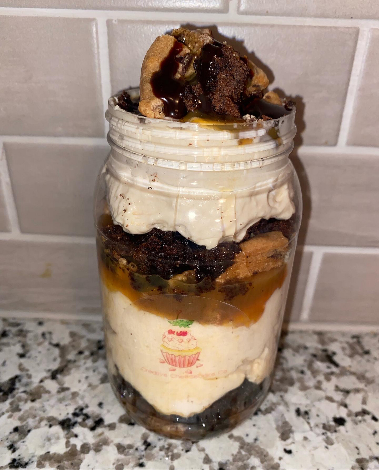 Slutty Cheesecake Brownie Jar