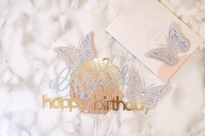 Custom Pop-up Cake Topper - Elegant Butterfly