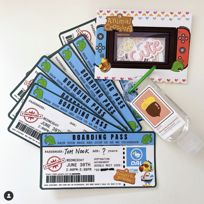 Print + Shipped Animal Crossing DAL Boarding Pass Invitation