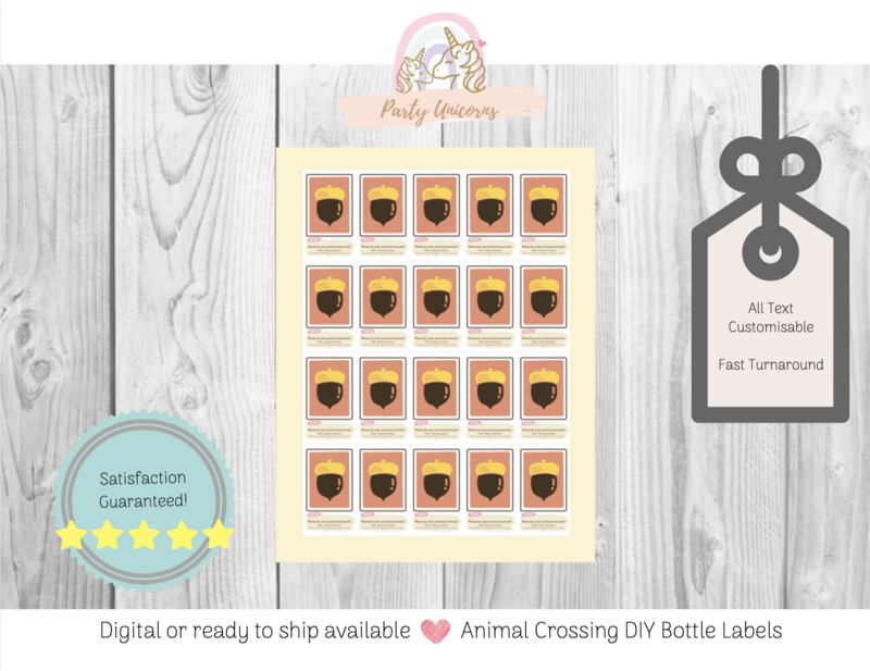 Animal Crossing DIY Hand Sanitizer Bottle with Custom Message