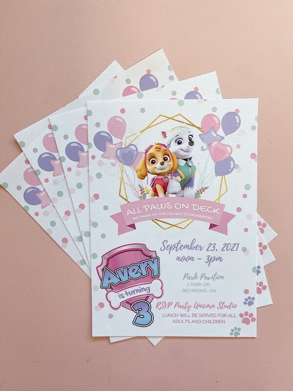 Skye + Everest Party Invitation (Print at home)