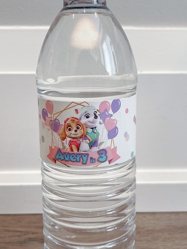 Print at home Skye + Everest Water Bottle Labels