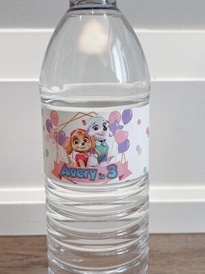 Skye + Everest Paw Patrol Water Bottle Labels (Print + Shipped)