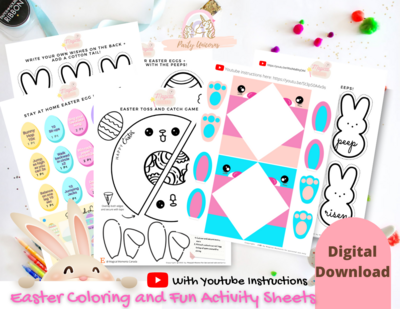 ​Easter Printable Colouring + Activity Set - Immediate Digital Download