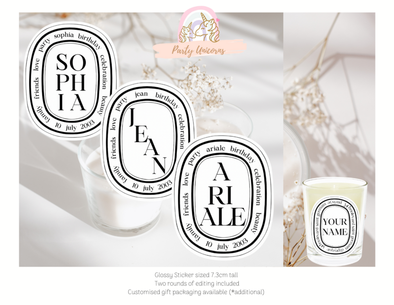 Diptyque Inspired Candle Label