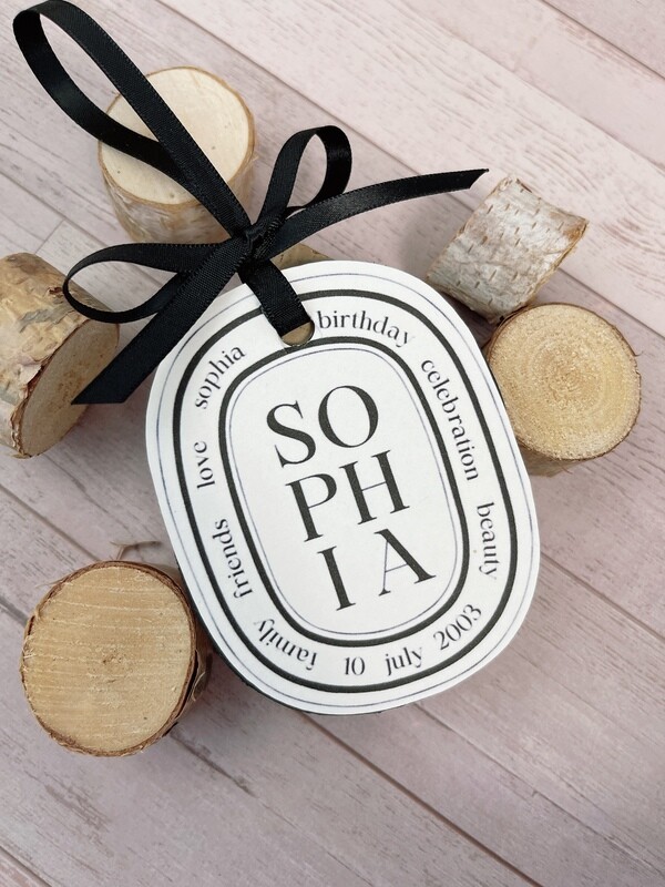 Diptyque Inspired Personalised Ornament / Tag