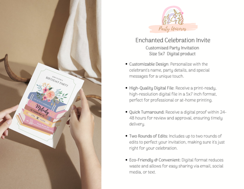 Enchanted Celebration Invite - Digital Card