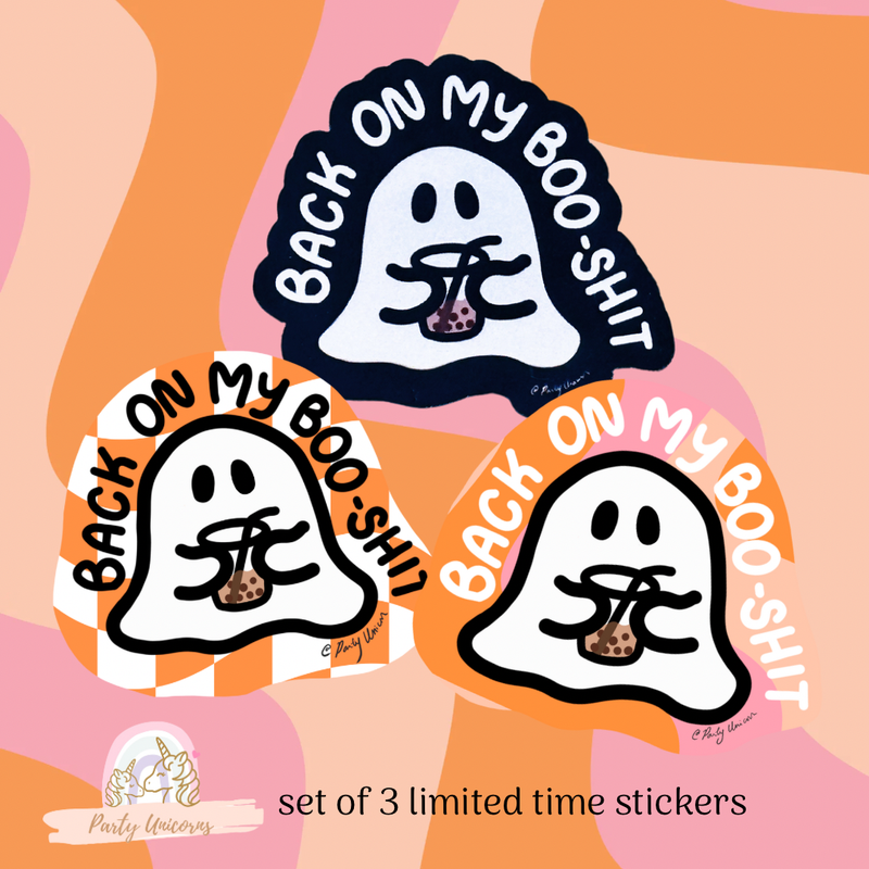 &quot;Back on My Boo-Shit&quot; - Limited Edition Sticker Set (3 Pack)