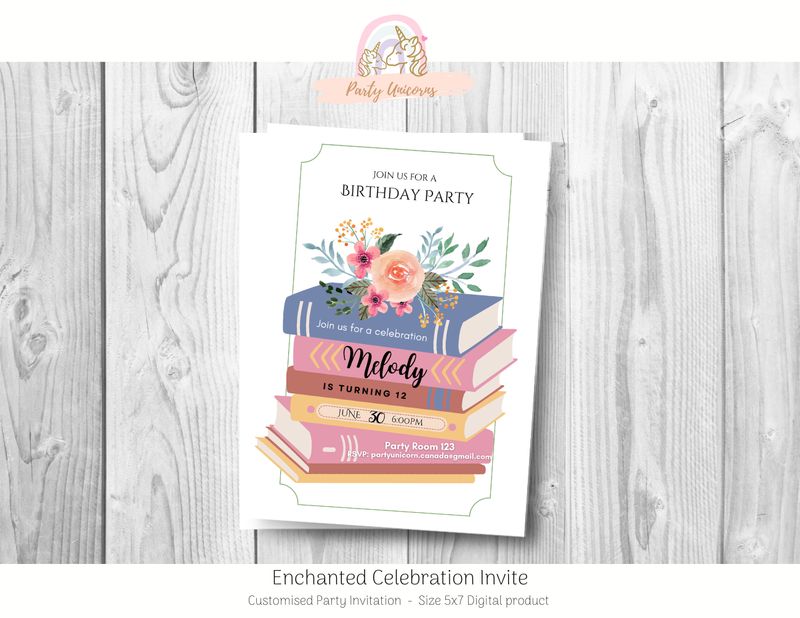 Enchanted Celebration Invite - Digital Card
