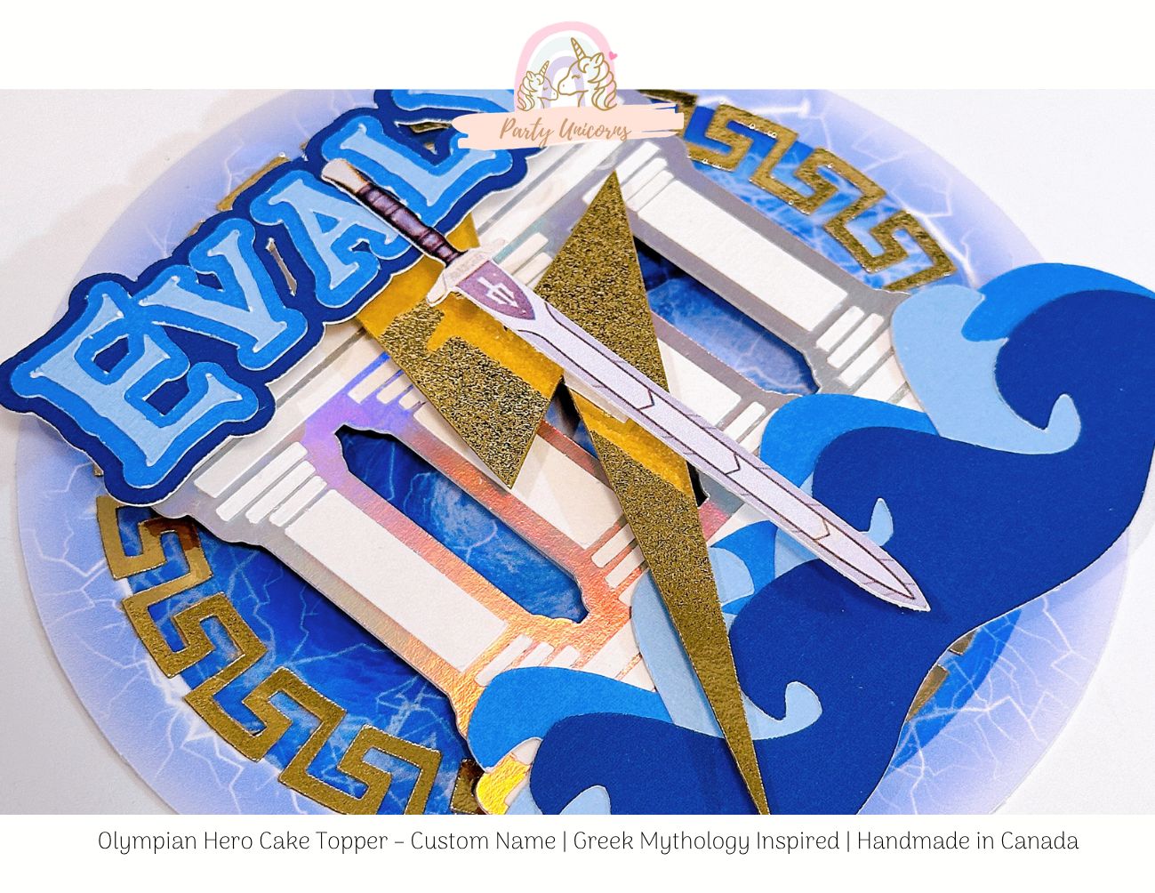 Olympian Hero Cake Topper – Bring Mythic Energy to the Celebration! ⚡🌊