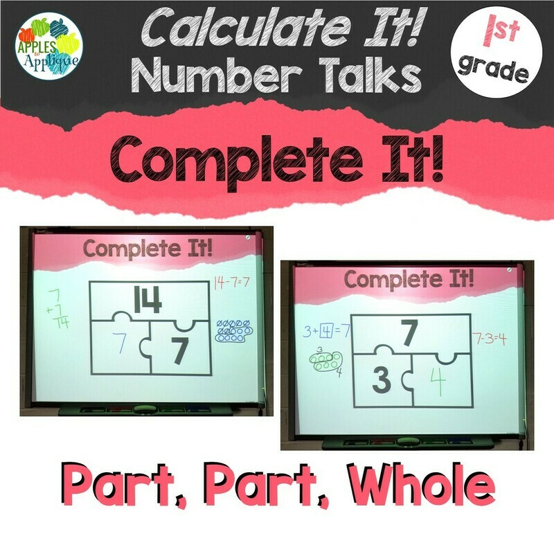 Complete It! A Calculate It! Number Talk for 1st Grade