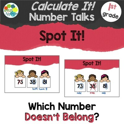 Spot It! A Calculate It! Number Talk for 1st Grade