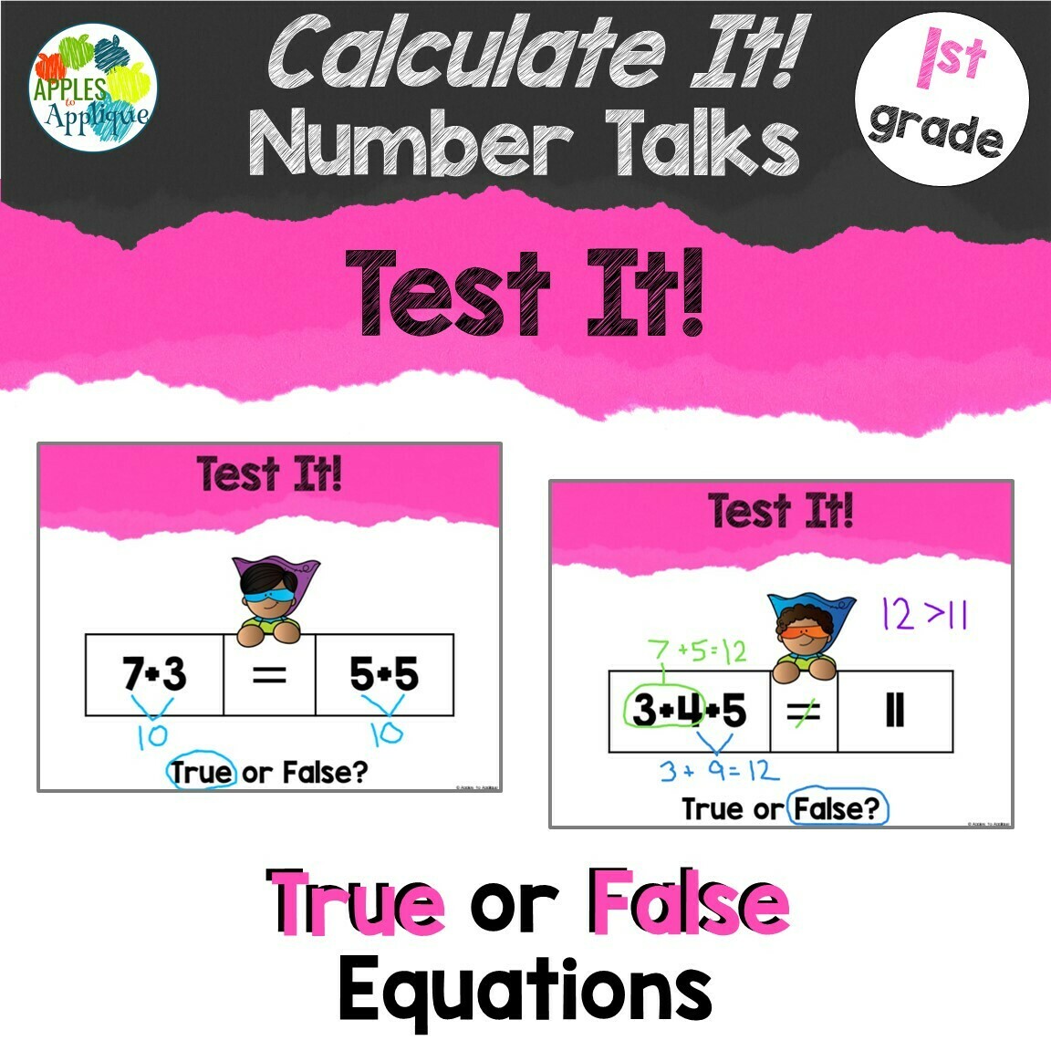 Test It! A Calculate It! Number Talk for 1st Grade
