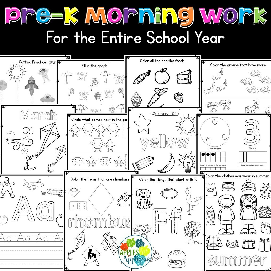 Pre-K Morning Work for the ENTIRE School Year