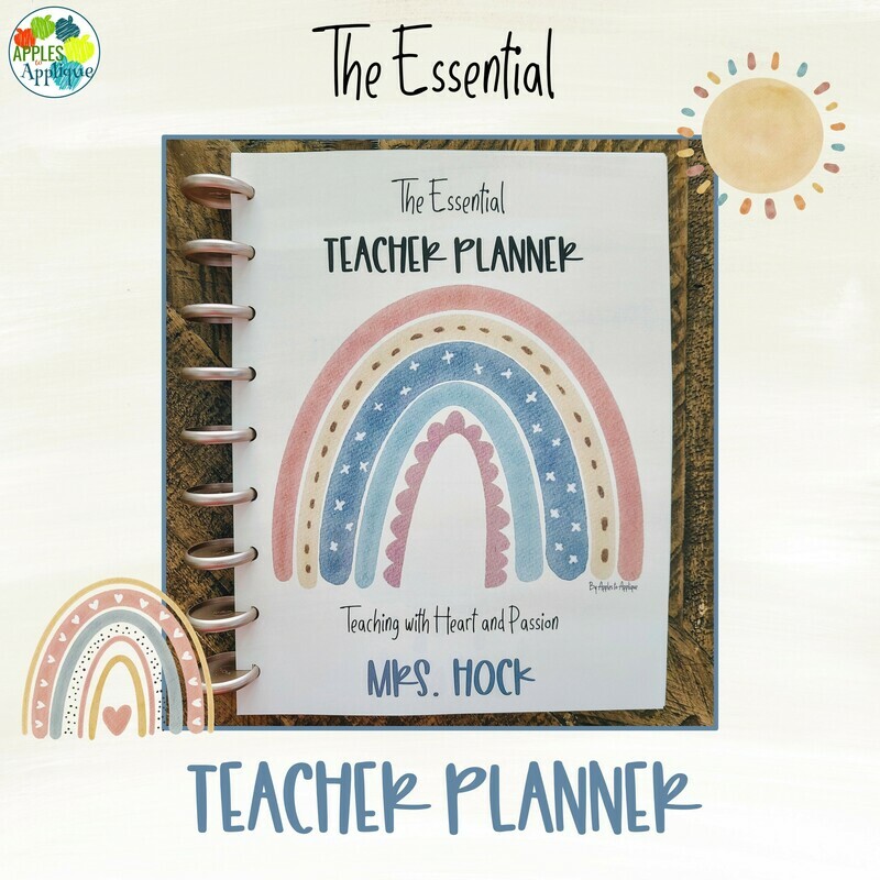The Essential Teacher Planner - Boho Rainbow